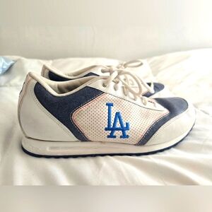 Rare Reebok MLB Talent L.A. Dodgers White Leather Womens Sneakers